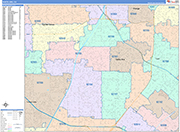 Santa Ana  Wall Map Color Cast Style